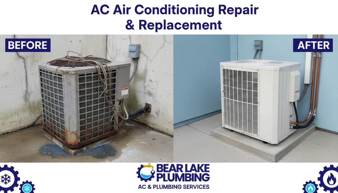 Before and After AC Air Conditioning Repair and Replacement in Lakewood CO - Bear Lake Plumbing