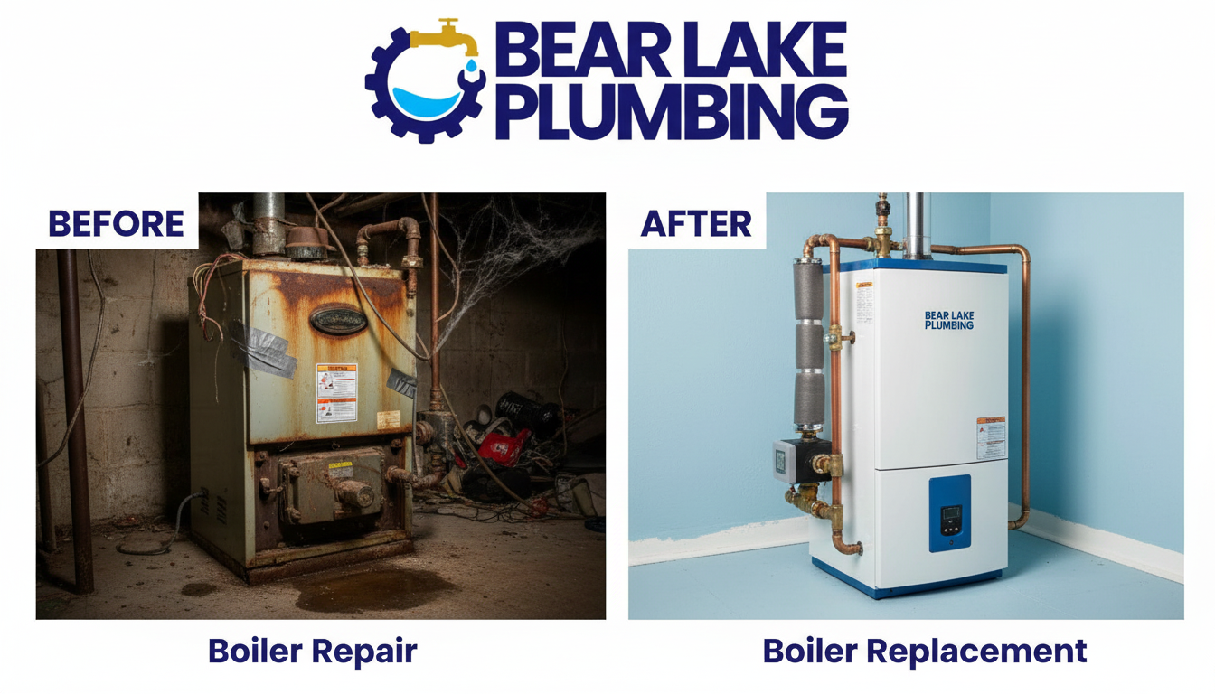 Before and After Boiler Replacement in Lakewood CO - Bear Lake Plumbing