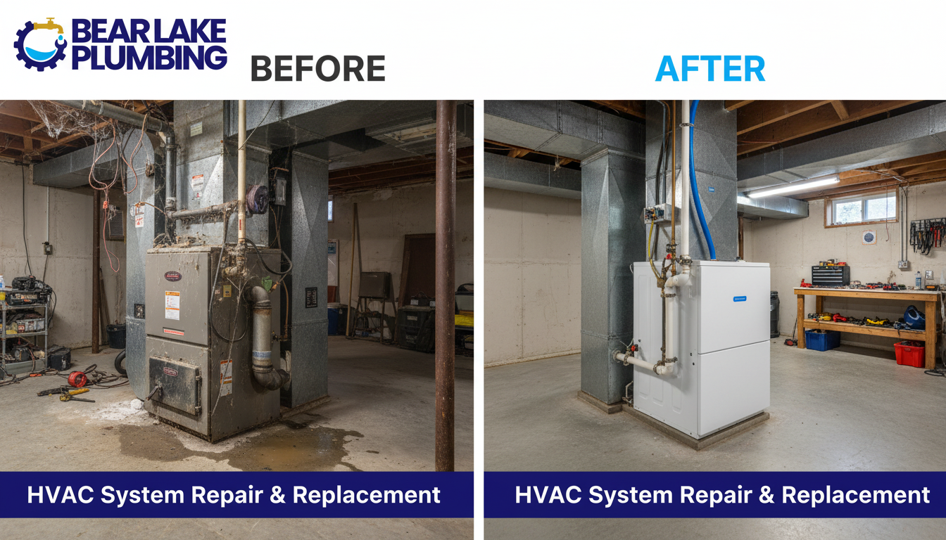 Before and After HVAC System Repair and Replacement by Bear Lake Plumbing in Lakewood CO