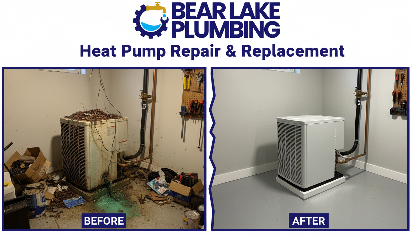 Before and After Heat Pump Repair and Replacement in Lakewood CO — Bear Lake Plumbing