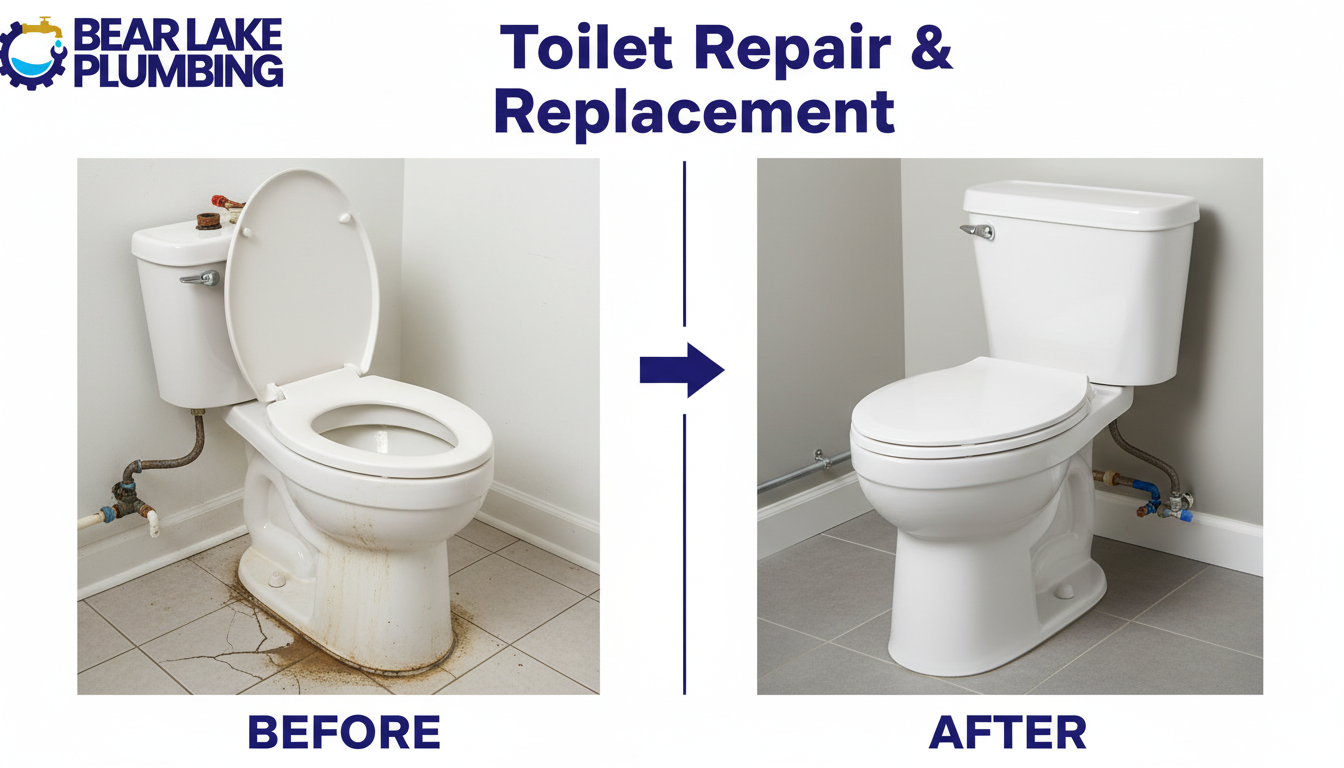 Before and After Toilet Replacement in Lakewood CO — Bear Lake Plumbing