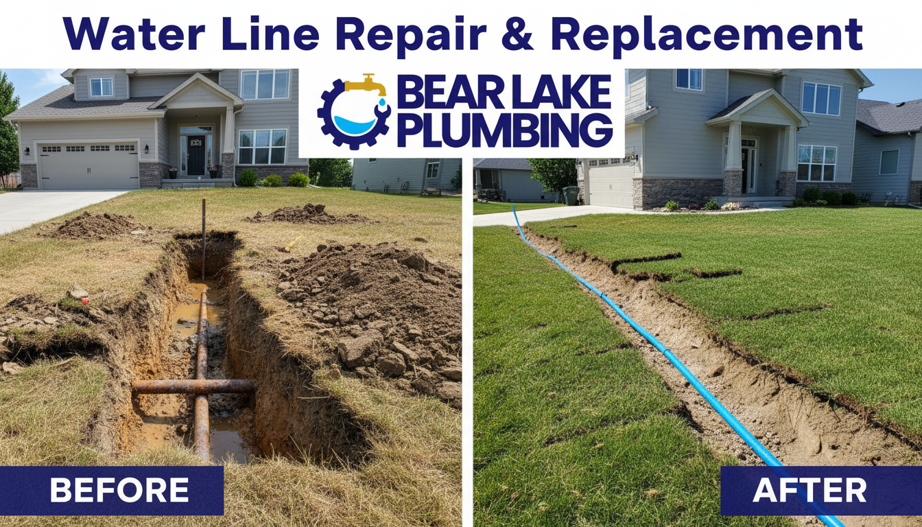 Before and After Water Line Repair and Replacement in Lakewood CO — Bear Lake Plumbing